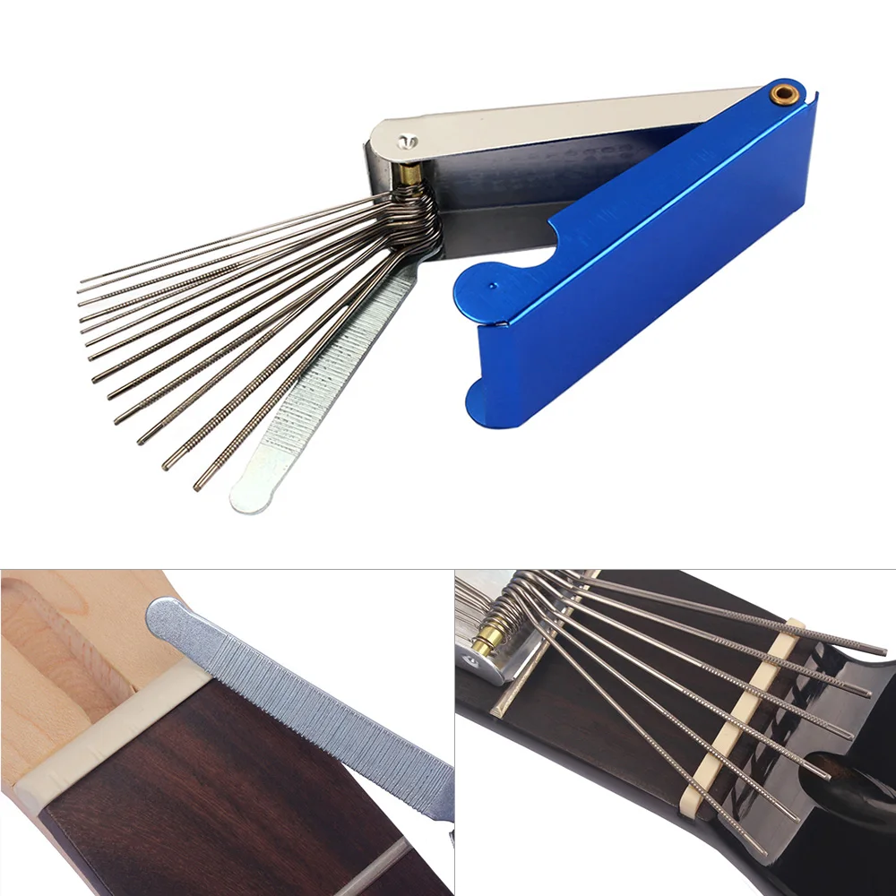 Guitar File Set Luthier Tools Box 13 Needle Files 1 Flat File for Guitar Bass Banjo Mandolin
Guitar File Set Luthier Tools Box 13 Needle Files 1 Flat File for Guitar Bass Banjo Mandolin