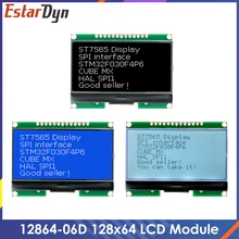 Module LCD Lcd12864 12864-06D 12864, COG, avec police chinoise, écran de matrice de points, interface SPI=