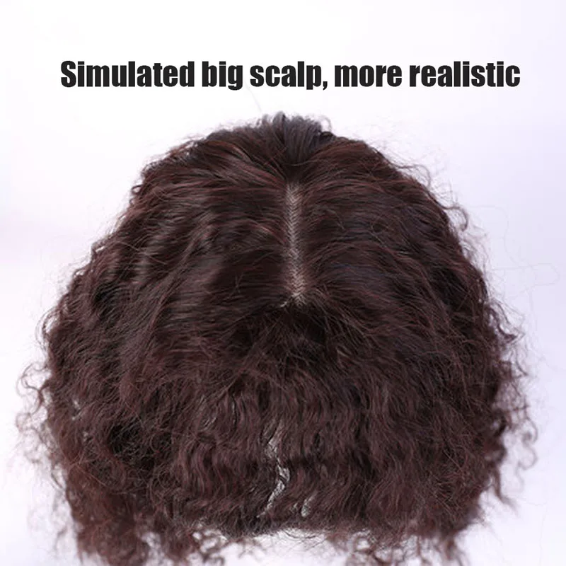 AILIADE Simulation Human Hair Closure Toupees Kinky Curly Hair Topper Black Brown Synthetic Natural Clip Bangs Women Hairpieces
AILIADE Simulation Human Hair Closure Toupees Kinky Curly Hair Topper Black Brown Synthetic Natural Clip Bangs Women Hairpieces