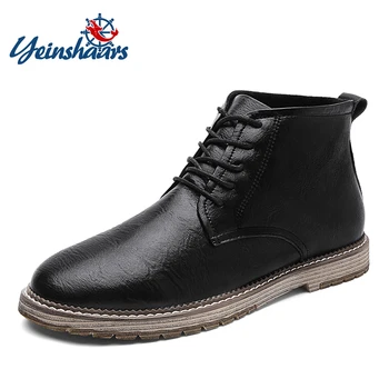 YEINSHAARS New Autumn Men Boots Winter High Tops Man Casual Ankle Boot Comfortable Fashion Men's Shoes Work Plus Size 38-47 
YEINSHAARS New Autumn Men Boots Winter High Tops Man Casual Ankle Boot Comfortable Fashion Men's Shoes Work Plus Size 38-47
