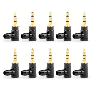 Artudatech 4Pcs/10Pcs Special 3.5mm Stereo 4 Pole 90 Degree Male Jack Plug Audio For Headphone Black Connector Parts
Artudatech 4Pcs/10Pcs Special 3.5mm Stereo 4 Pole 90 Degree Male Jack Plug Audio For Headphone Black Connector Parts