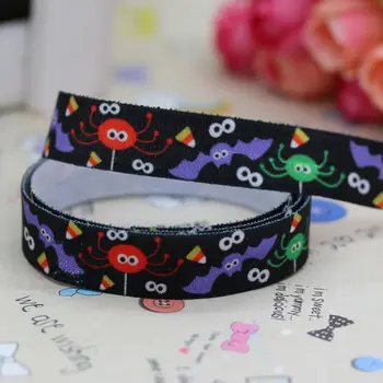DHK 5/8'' 5yards Fold Over Elastic FOE halloween printed headband hair band diy decoration OEM Wholesale E450
DHK 5/8'' 5yards Fold Over Elastic FOE halloween printed headband hair band diy decoration OEM Wholesale E450