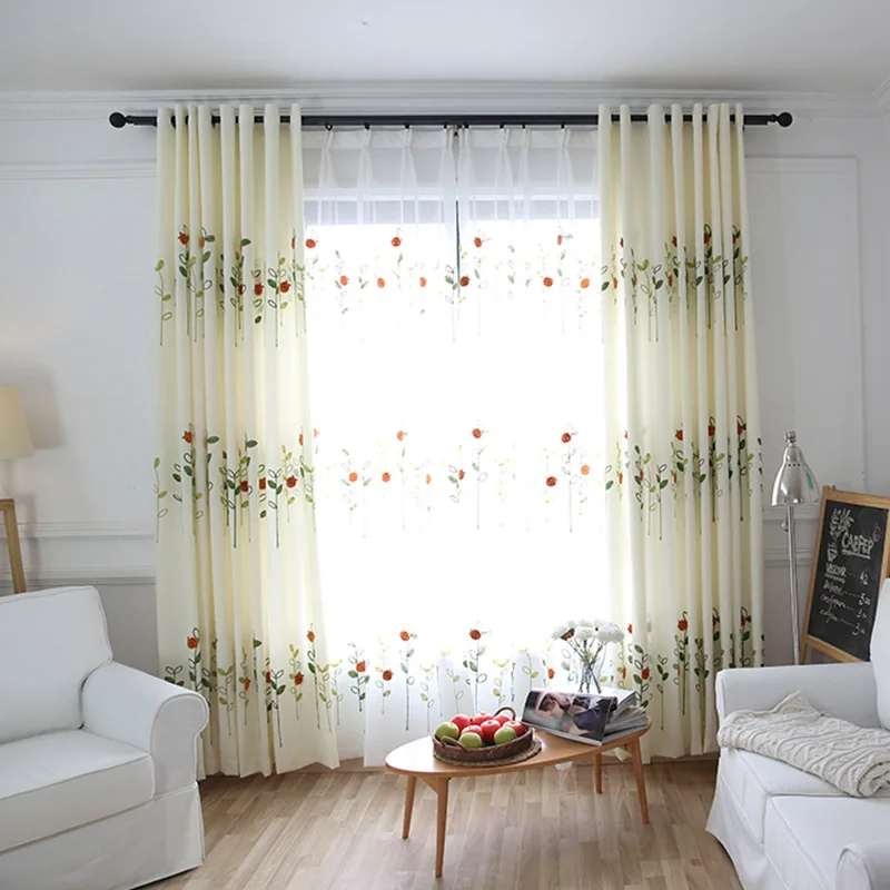 Pastoral Wind Cotton Embroidery Shade Curtains for Living Dining Room Bedroom.
Pastoral Wind Cotton Embroidery Shade Curtains for Living Dining Room Bedroom.