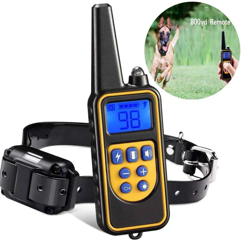 Waterproof Rechargeable Pet Dog Training Collar 800m Electric With LCD Display Remote Control For All Size Shock Vibration Sound
Waterproof Rechargeable Pet Dog Training Collar 800m Electric With LCD Display Remote Control For All Size Shock Vibration Sound