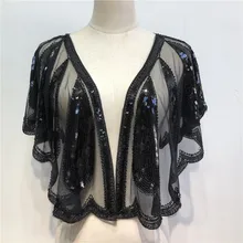 Women's 1920s Shawl Beaded Sequin Water Evening Cape Bolero Flapper Cover up European and American wedding dress shawl on Stage
Women's 1920s Shawl Beaded Sequin Water Evening Cape Bolero Flapper Cover up European and American wedding dress shawl on Stage