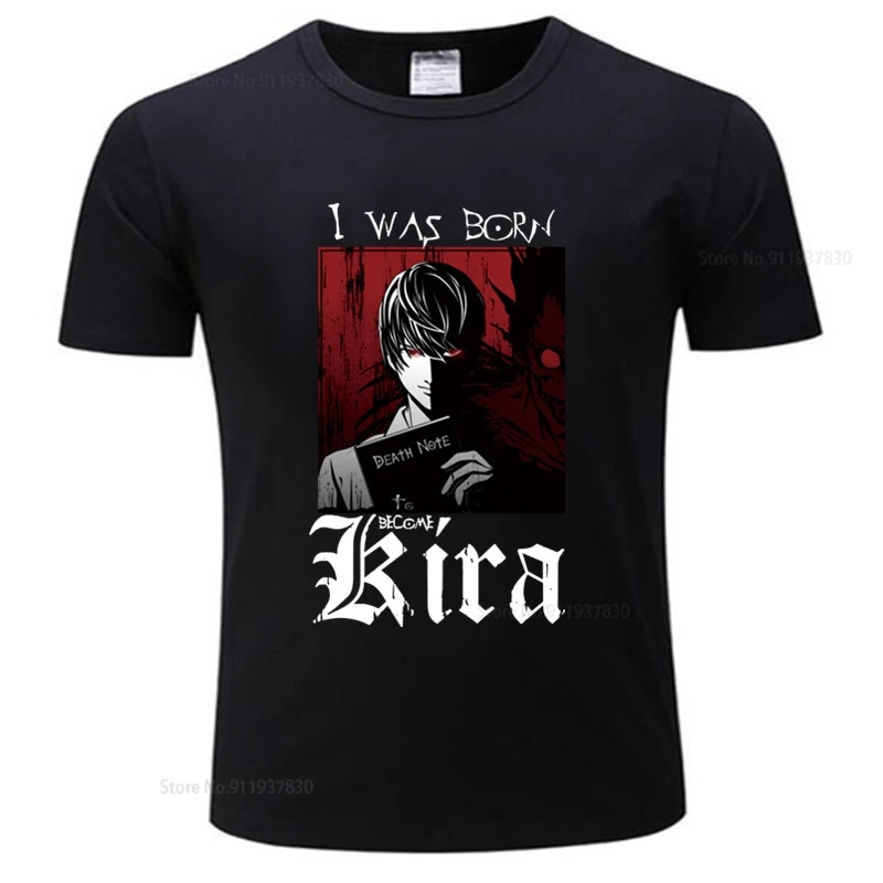 Футболка мужская летняя из хлопка брендовая модная тенниска с надписью Death Note