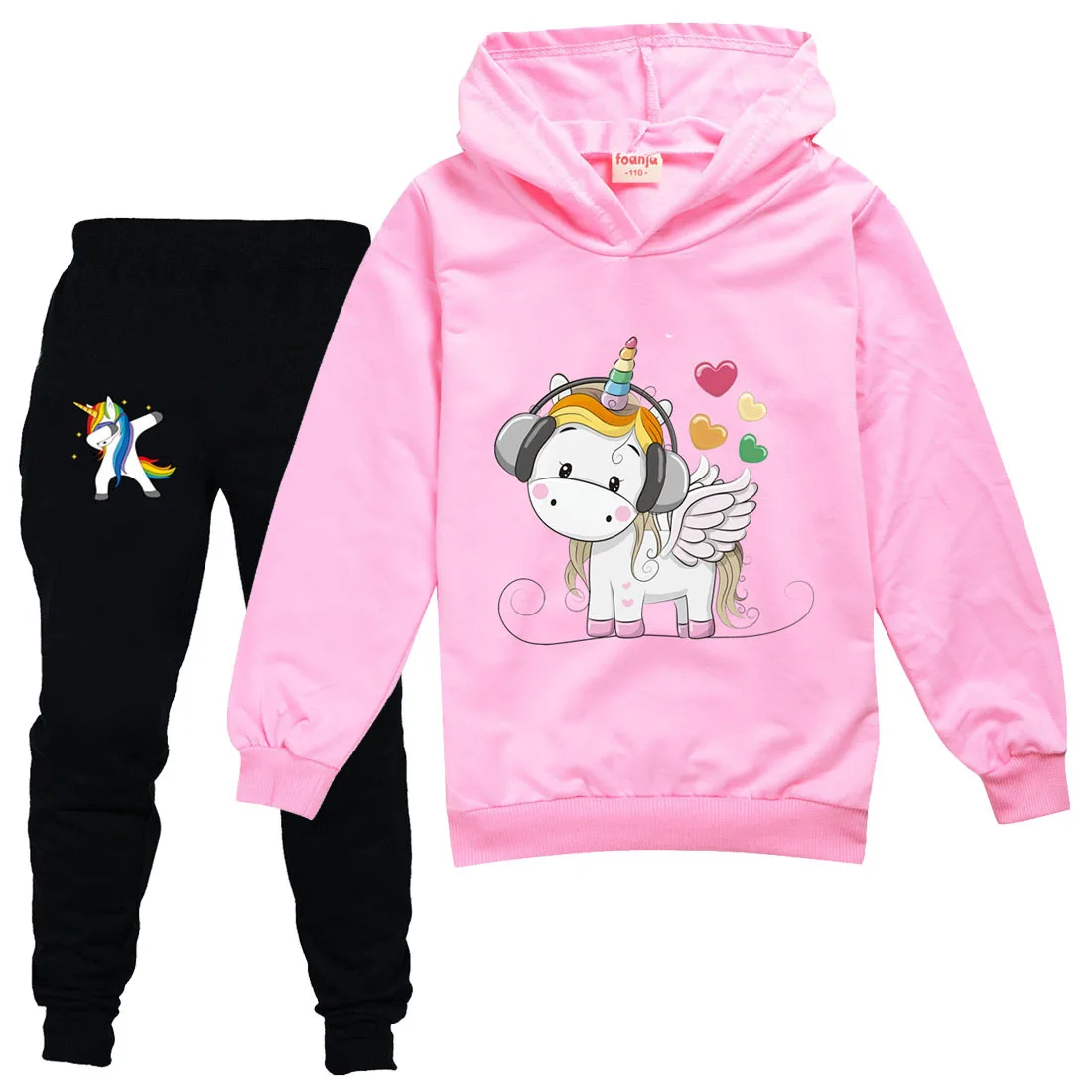 Unicorn children sweater + casual pants suit Unicorn children sweater + casual pants suit