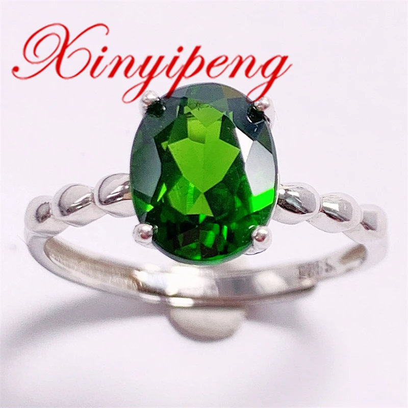 Xin Yipeng Gem Jewelry Real S925 Sterling Silver Plated White Gold Inlaid Natural Diopside Ring Fine Anniversary Gift For Women
Xin Yipeng Gem Jewelry Real S925 Sterling Silver Plated White Gold Inlaid Natural Diopside Ring Fine Anniversary Gift For Women