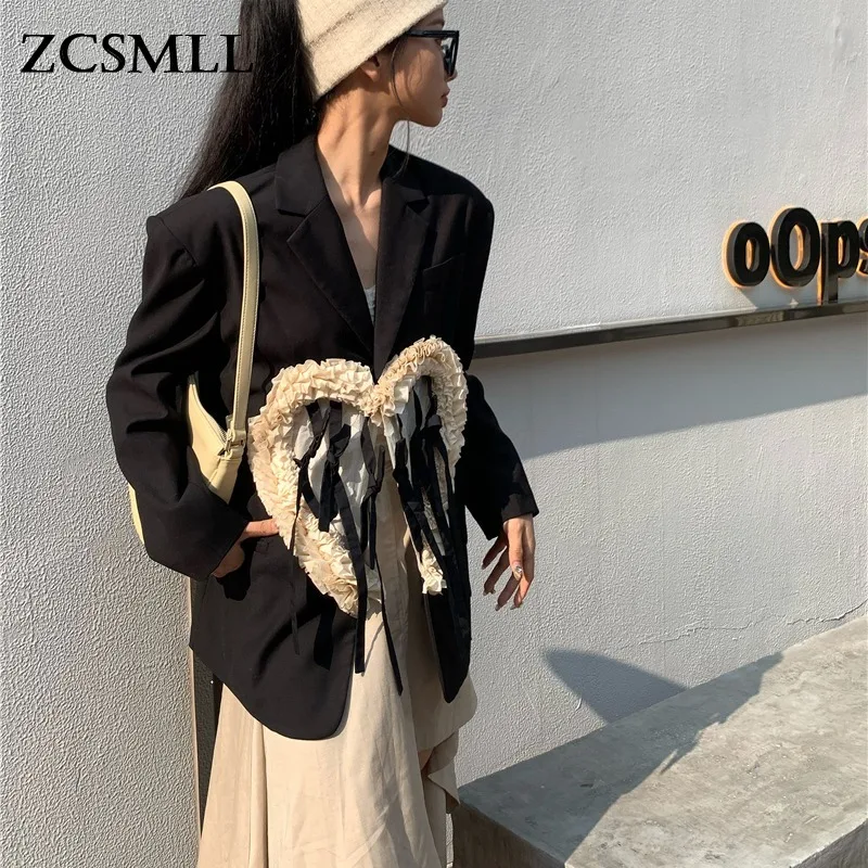 ZCSMLL Turn-down Collar Womens Blazers Long Sleeve Stitching Lace 2021 New Autumn Winter Loose Big Size Women Coat Tide
ZCSMLL Turn-down Collar Womens Blazers Long Sleeve Stitching Lace 2021 New Autumn Winter Loose Big Size Women Coat Tide