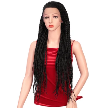 ELEGANT Black Lace Front Wig Synthetic Senegalese Twist Crochet Braids Wig 28 Inches Synthetic Braiding Hair For Black Women 
ELEGANT Black Lace Front Wig Synthetic Senegalese Twist Crochet Braids Wig 28 Inches Synthetic Braiding Hair For Black Women