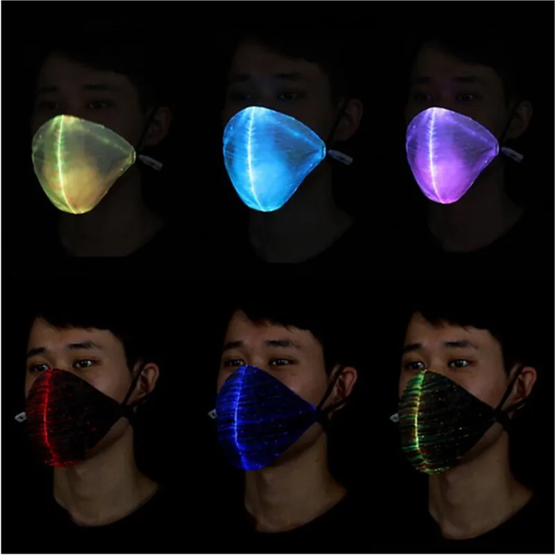 Sterilization Party Light LED Flashing Mask 7 Colors Luminous with USB Charge Masks Break Dance DJ Halloween Up | Лампы и освещение