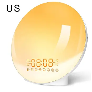 Smart WiFi voice colorful light alarm clock Simulate sunrise and sunset wake up sleep led night light
Smart WiFi voice colorful light alarm clock Simulate sunrise and sunset wake up sleep led night light