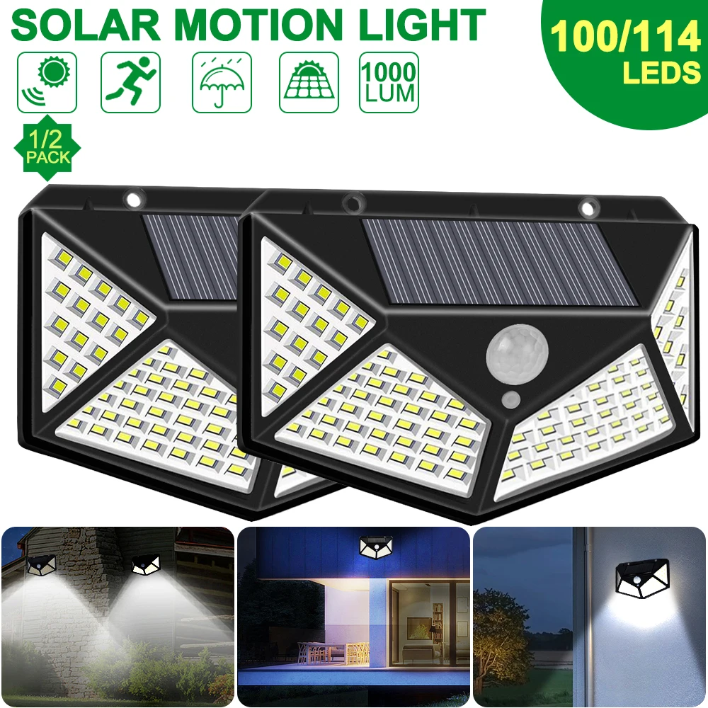 100 LED Solar Light Outdoor Solar Lamp Powered Sunlight 3 Modes PIR Motion Sensor for Garden Decoration Wall Street
100 LED Solar Light Outdoor Solar Lamp Powered Sunlight 3 Modes PIR Motion Sensor for Garden Decoration Wall Street