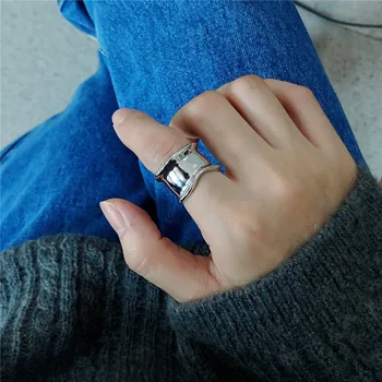 RUIYI Real 925 Sterling Silver Wide Surface Niche Rings for Women Fashionable Elegant Irregular Rings Minimalist Japanese Style
RUIYI Real 925 Sterling Silver Wide Surface Niche Rings for Women Fashionable Elegant Irregular Rings Minimalist Japanese Style