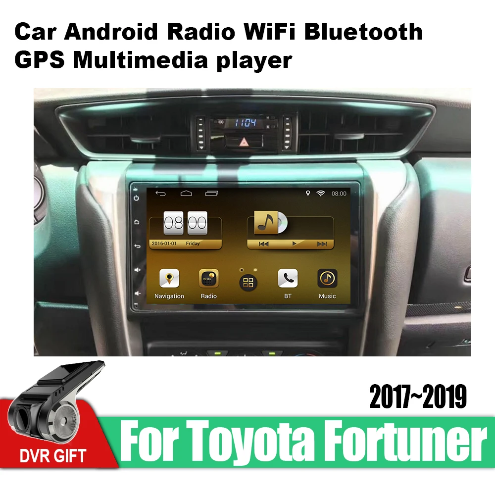 

Car gps multimedia player For Toyota Fortuner 2017 2018 2019 car Android navigation raido video audio player stereo audio wifi