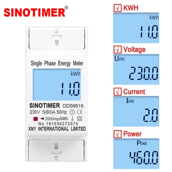 Home 60A 230V AC Digital Power Consumption kWh Meter LCD Backlight Display Single Phase Energy Meter Watt Wattmeter Voltmeter
Home 60A 230V AC Digital Power Consumption kWh Meter LCD Backlight Display Single Phase Energy Meter Watt Wattmeter Voltmeter