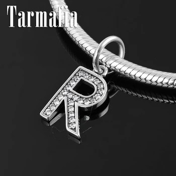 High quality Crystal CZ beads Letter R 925 Sterling Silver Charms Pendant fit Original European Bracelet Necklace Jewelry making 
High quality Crystal CZ beads Letter R 925 Sterling Silver Charms Pendant fit Original European Bracelet Necklace Jewelry making