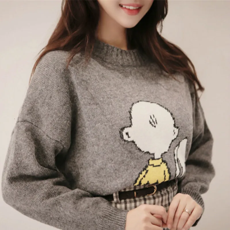 Women Autumn Winter Sweater Knitted Pullover Jersey Cartoon Snoopy Jumper Vintage Pull Femme Plus Size Sueter Mujer
Women Autumn Winter Sweater Knitted Pullover Jersey Cartoon Snoopy Jumper Vintage Pull Femme Plus Size Sueter Mujer