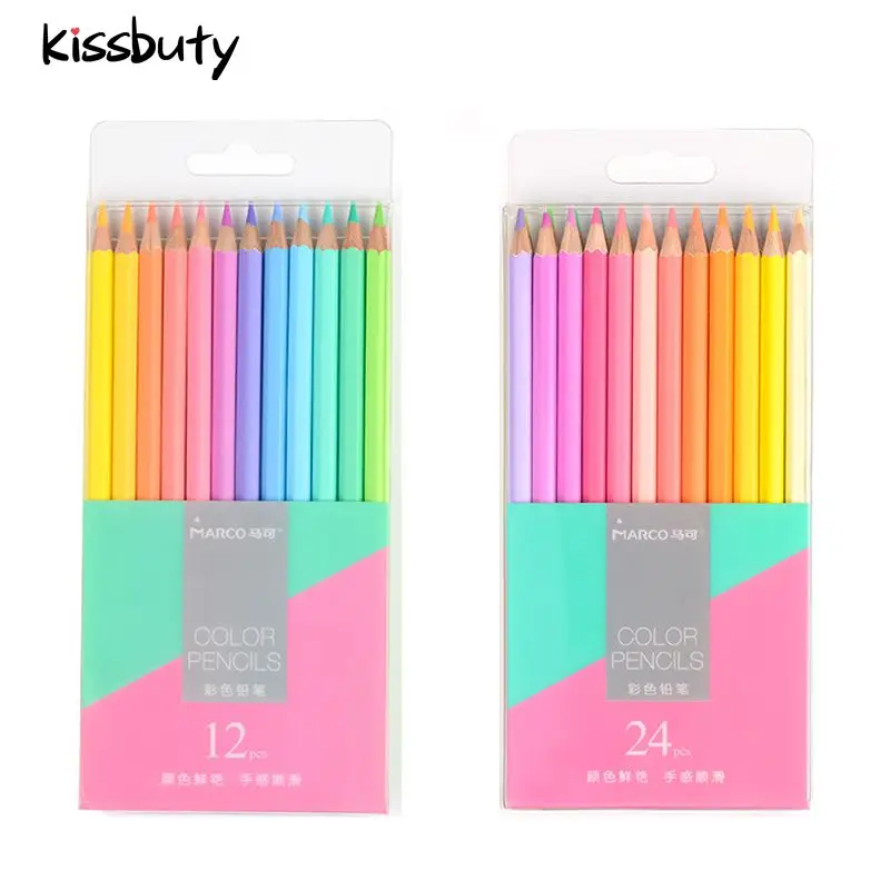 Marco 12/24 COLORS NEW Soft Trendy Pastel Colors Non-toxic Color Pencil lapis de cor Colored Pencils School Stationery
Marco 12/24 COLORS NEW Soft Trendy Pastel Colors Non-toxic Color Pencil lapis de cor Colored Pencils School Stationery