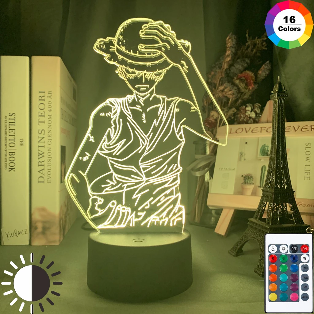 Anime ONE PIECE Monkey D Luffy Figure Kids Night Light Led Color Changing Atmosphere for Child Bedroom Bedside Decor Desk Lamp
Anime ONE PIECE Monkey D Luffy Figure Kids Night Light Led Color Changing Atmosphere for Child Bedroom Bedside Decor Desk Lamp