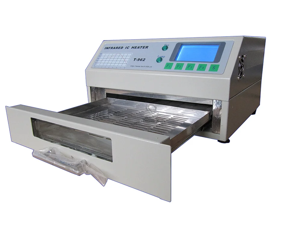 Free shipping T-962 Infrared IC Heater T962 Reflow Solder Oven BGA SMD SMT Rework Station T 962 Reflow Wave Oven
Free shipping T-962 Infrared IC Heater T962 Reflow Solder Oven BGA SMD SMT Rework Station T 962 Reflow Wave Oven