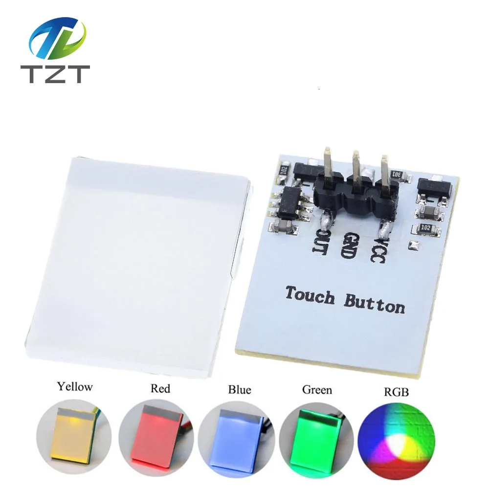 Green Blue Red and Yellow Color RGB Capacitive touch switch button module 2.7 V to 6 V module anti-jamming is strong HTTM series
Green Blue Red and Yellow Color RGB Capacitive touch switch button module 2.7 V to 6 V module anti-jamming is strong HTTM series