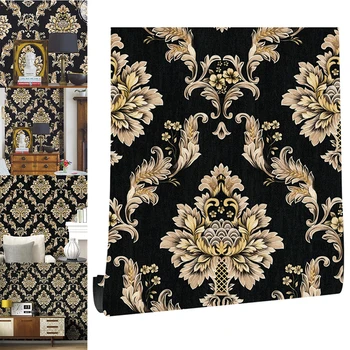 53CM*10M Vintage Gold Damask PVC Wall Sticker Luxury Waterproof Embossed Textured TV Background Living Room Home Decoration
53CM*10M Vintage Gold Damask PVC Wall Sticker Luxury Waterproof Embossed Textured TV Background Living Room Home Decoration
