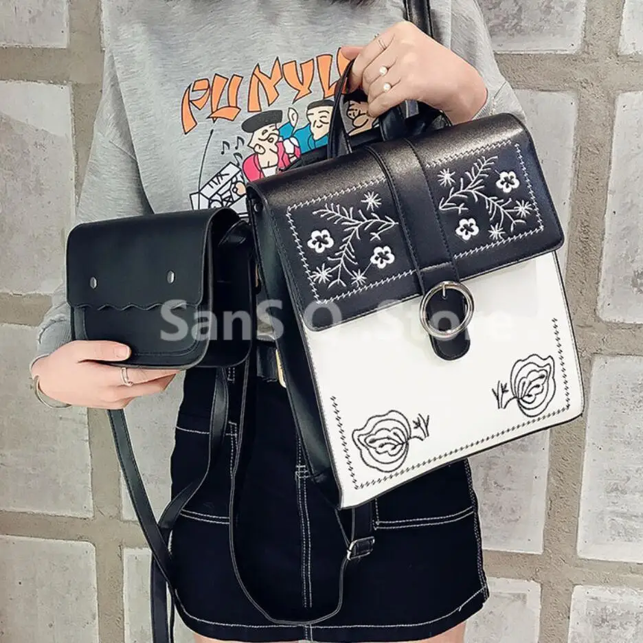 Style Backpacks School Fashion Women Backpack 2019 PU Leather Embroidered Shoulder bag Teenage Girl High Quality Travel Rucksack
Style Backpacks School Fashion Women Backpack 2019 PU Leather Embroidered Shoulder bag Teenage Girl High Quality Travel Rucksack