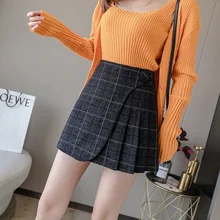 Female Plaid Wool Pleated Short Skirt Women 2021 Spring Summer Irregular A-Line High Waisted Package Hip Skirts Korean Fashion
Female Plaid Wool Pleated Short Skirt Women 2021 Spring Summer Irregular A-Line High Waisted Package Hip Skirts Korean Fashion