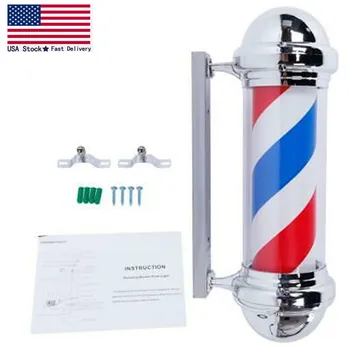 30" Barber Pole LED Light Red Blue White Rotating Stripes Salon Shop US Plug
30" Barber Pole LED Light Red Blue White Rotating Stripes Salon Shop US Plug