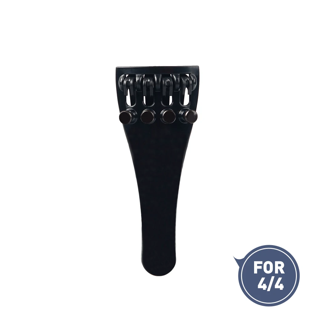 4/4 Violin Tailpiece High Quality Carbon Fiber With 4 Fine Tuners & Mounted Chrome Steel Tailgut
4/4 Violin Tailpiece High Quality Carbon Fiber With 4 Fine Tuners & Mounted Chrome Steel Tailgut
