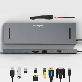 Expansion Card Ten in One Type-c Expansion Dock Hdmi Hd 4k Usb Hub Multi-function Converter Notebook Docking Station
Expansion Card Ten in One Type-c Expansion Dock Hdmi Hd 4k Usb Hub Multi-function Converter Notebook Docking Station