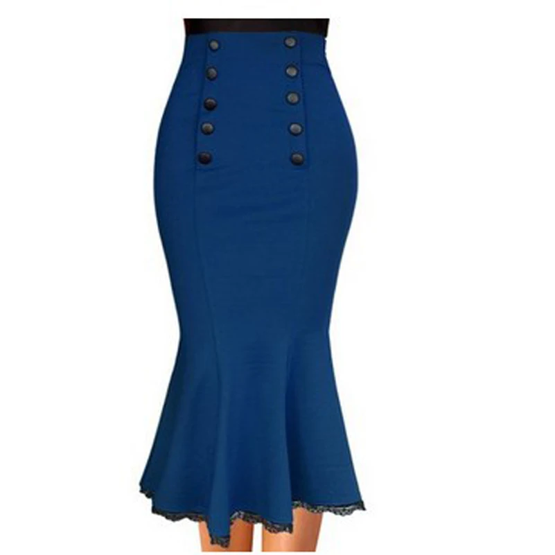 Chic Long Skirt Women Autumn Winter Skirts Ladies Elegant Buttons Ruffle Lace Trim Slim Skirt Sexy Skirts MT3109 
Chic Long Skirt Women Autumn Winter Skirts Ladies Elegant Buttons Ruffle Lace Trim Slim Skirt Sexy Skirts MT3109