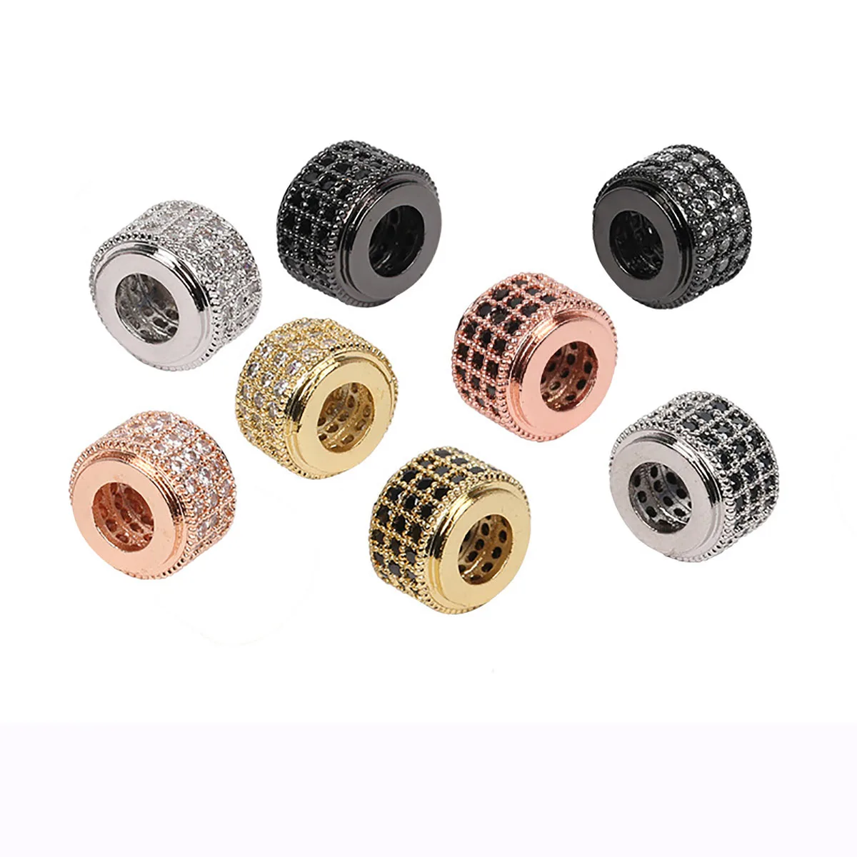 4 Color Copper Accessories Large Holes Cylinder AAA CZ Charm Bracelet Necklace Women Finding DIY Components For Jewelry Making
4 Color Copper Accessories Large Holes Cylinder AAA CZ Charm Bracelet Necklace Women Finding DIY Components For Jewelry Making