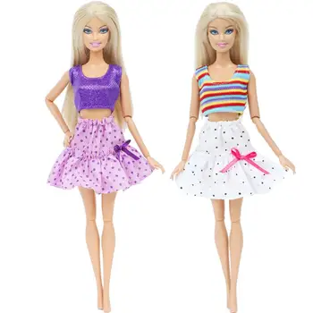 2 Set/Lot Fashion Doll Dress Evening Party Gown Colourful Bowknot Skirt Accessories Clothes for Barbie Doll Kids Girls DIY Toy
2 Set/Lot Fashion Doll Dress Evening Party Gown Colourful Bowknot Skirt Accessories Clothes for Barbie Doll Kids Girls DIY Toy