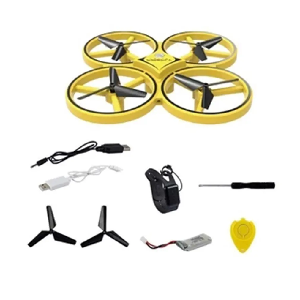Children Aircraft LED Lighting Quadcopter Drone Four-Axis Smart Watch Toy Remote Control Gesture Interact Toy
Children Aircraft LED Lighting Quadcopter Drone Four-Axis Smart Watch Toy Remote Control Gesture Interact Toy