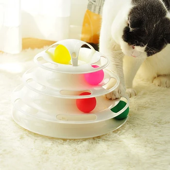 Three Levels Pet Cat Toy Tower Disc Tracks Cat Amusement Triple pay Disc Cat Toys Ball Training Amusement Tool
Three Levels Pet Cat Toy Tower Disc Tracks Cat Amusement Triple pay Disc Cat Toys Ball Training Amusement Tool