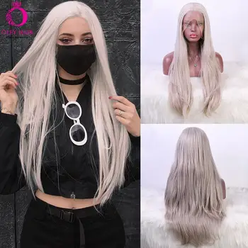 OLEY Heat Resistant Straight Synthetic Lace Front Wig Glueless Long Ash Blonde Wig High Density Cosplay Wigs For Black Women
OLEY Heat Resistant Straight Synthetic Lace Front Wig Glueless Long Ash Blonde Wig High Density Cosplay Wigs For Black Women