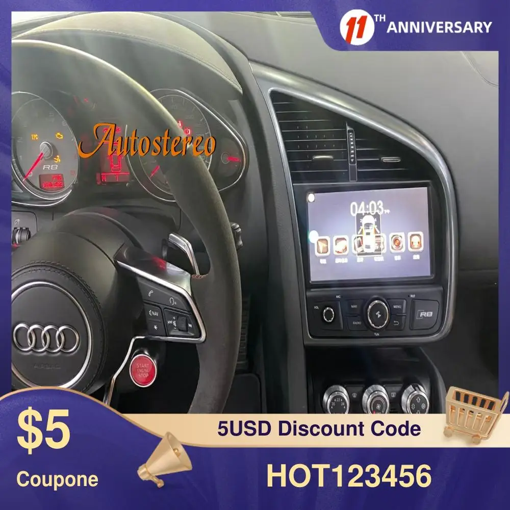 For Audi R8 Android 9 PX6 Car GPS Navigation Auto Stereo HeadUnit Multimedia Player Radio Tape Recorder Music DVD Player Carplay
For Audi R8 Android 9 PX6 Car GPS Navigation Auto Stereo HeadUnit Multimedia Player Radio Tape Recorder Music DVD Player Carplay