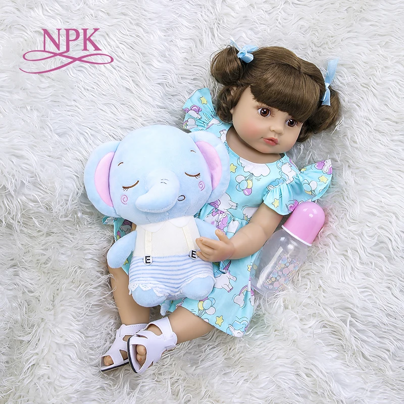 Кукла реборн NPK 55 см очень мягкая силиконовая кукла младенец для девочек