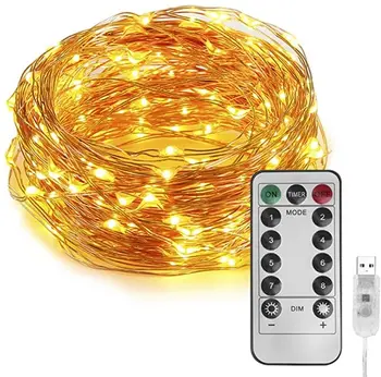 USB LED String Lights Silver Wire Garland 8 Mode Remote Control Waterproof Fairy Lights String For Holiday Christmas Decoration
USB LED String Lights Silver Wire Garland 8 Mode Remote Control Waterproof Fairy Lights String For Holiday Christmas Decoration