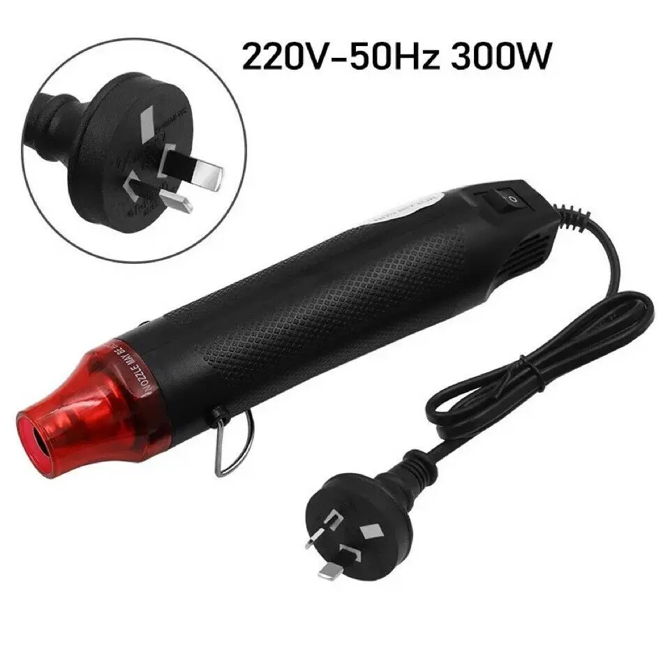 220V 300W Electric Hot Air Heat Gun Temperature Gun Car Vinyl Film Wrapping Tool For Epoxy Resin Shrink Wrap Vinyl DIY Embossing
220V 300W Electric Hot Air Heat Gun Temperature Gun Car Vinyl Film Wrapping Tool For Epoxy Resin Shrink Wrap Vinyl DIY Embossing