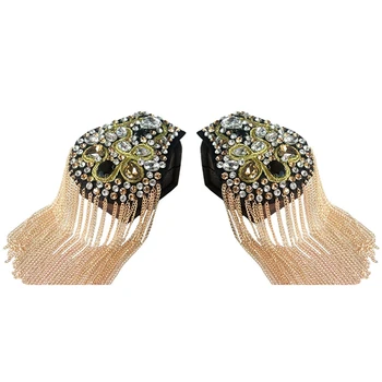 2 Pieces/Pair of Beadwork Rhinestone Clothing Patch Chain Tassel Show Stage Multifunctional Jacket Tassel
2 Pieces/Pair of Beadwork Rhinestone Clothing Patch Chain Tassel Show Stage Multifunctional Jacket Tassel