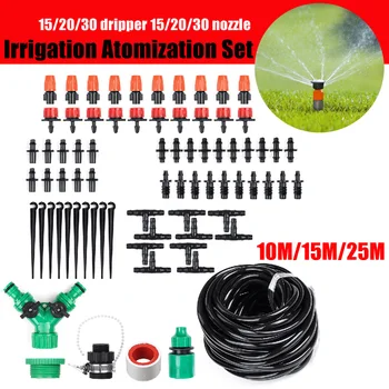 25M DIY Micro Drip Irrigation System Automatic Watering Garden Plant Self Watering Kits with Adjustable Drippers
25M DIY Micro Drip Irrigation System Automatic Watering Garden Plant Self Watering Kits with Adjustable Drippers