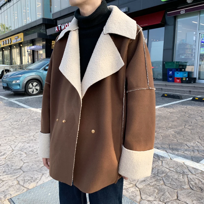 Men's Wool Overcoat Male Loose Coat Thickening Lamb Windbreaker Trench Woollen Blends Lapel Collar Cotton-padded Clothes M-XL
Men's Wool Overcoat Male Loose Coat Thickening Lamb Windbreaker Trench Woollen Blends Lapel Collar Cotton-padded Clothes M-XL