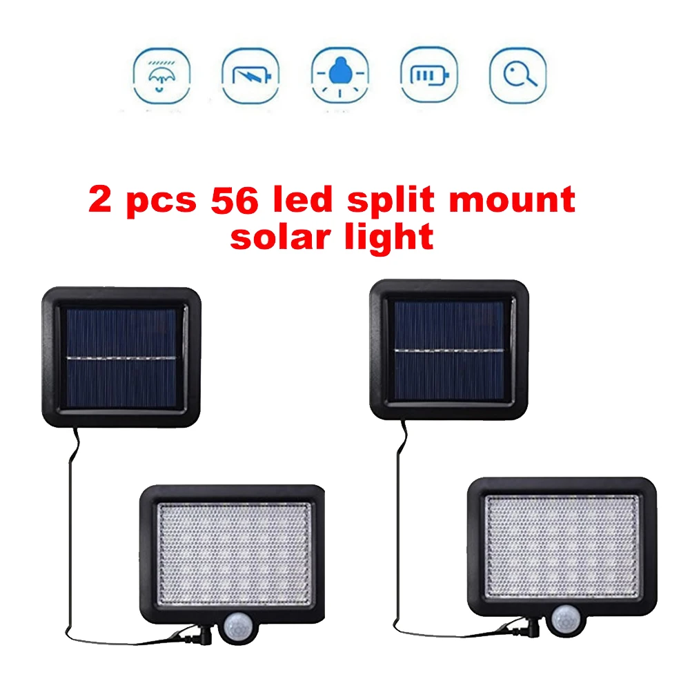 2/4pcs 100/56/30 LEDs Solar lamp Wall lamp Wireless PIR Motion Sensor Solar Power Outdoor Waterproof Street Path Garden Security
2/4pcs 100/56/30 LEDs Solar lamp Wall lamp Wireless PIR Motion Sensor Solar Power Outdoor Waterproof Street Path Garden Security