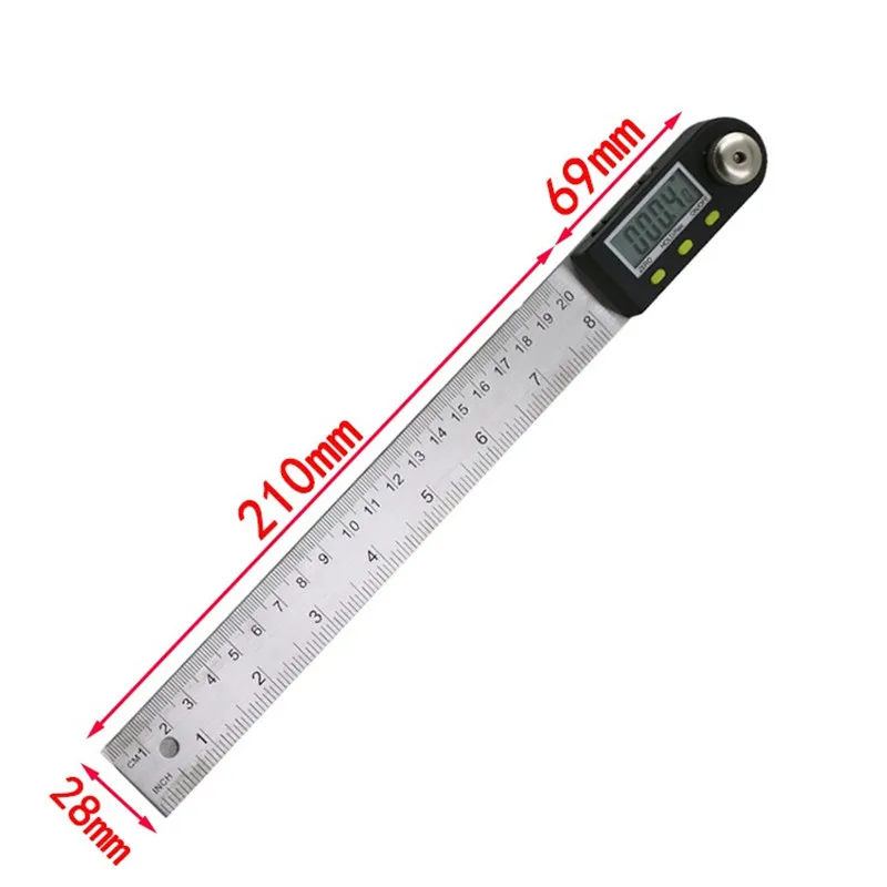200mm Digital protractor Meter Angle ruler Finder Stainless Steel 360 degree Goniometer Inclinometer Measuring Tool | Инструменты