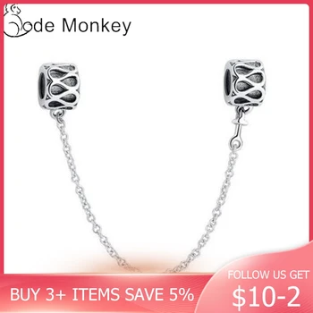 CodeMonkey Safety Chain Charms Fit Original 3mm Charms Bracelet 100% Real 925 Sterling Silver For Women DIY Jewelry CMS1527
CodeMonkey Safety Chain Charms Fit Original 3mm Charms Bracelet 100% Real 925 Sterling Silver For Women DIY Jewelry CMS1527