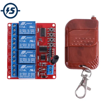 DC 5V 433MHz 4CH Wireless Remote Relay Module Remote Control Switch Self-locking/Interlock/Momentary/Manual Mode
DC 5V 433MHz 4CH Wireless Remote Relay Module Remote Control Switch Self-locking/Interlock/Momentary/Manual Mode