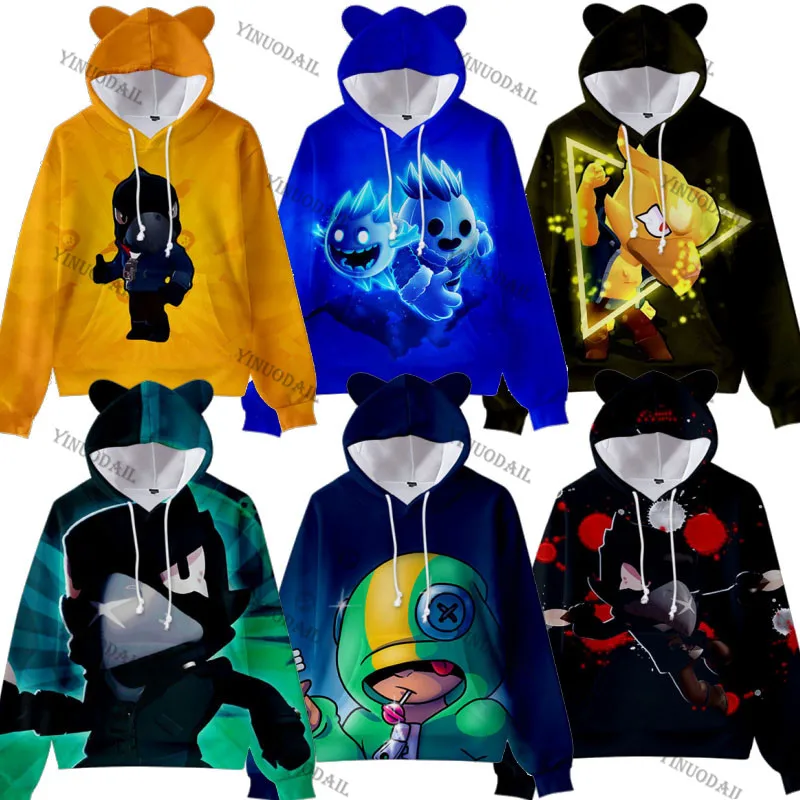 Cute Cat Ear Kids Favorite Hoodie Browlings Star 3 To 14 Years Spike Shooting Game 3D Sweatshirt Boys Girls Cartoon Jacket Tops
Cute Cat Ear Kids Favorite Hoodie Browlings Star 3 To 14 Years Spike Shooting Game 3D Sweatshirt Boys Girls Cartoon Jacket Tops